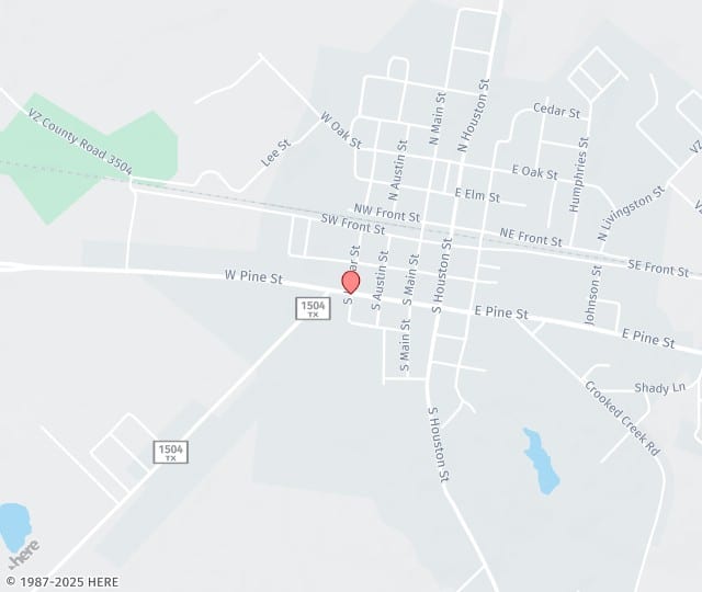 Location Map: 301 West Pine Street Edgewood, Texas 75118